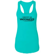 I Identify As Vaccinated Women's Racerback Tank