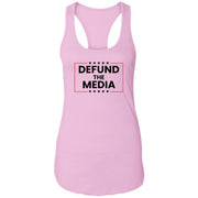 Defund The Media Women's Racerback Tank