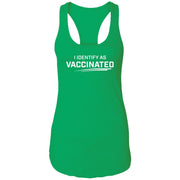 I Identify As Vaccinated Women's Racerback Tank