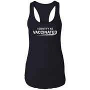 I Identify As Vaccinated Women's Racerback Tank