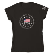 1776 Stars And Colored Flag Classic Womens Crewneck T-shirt