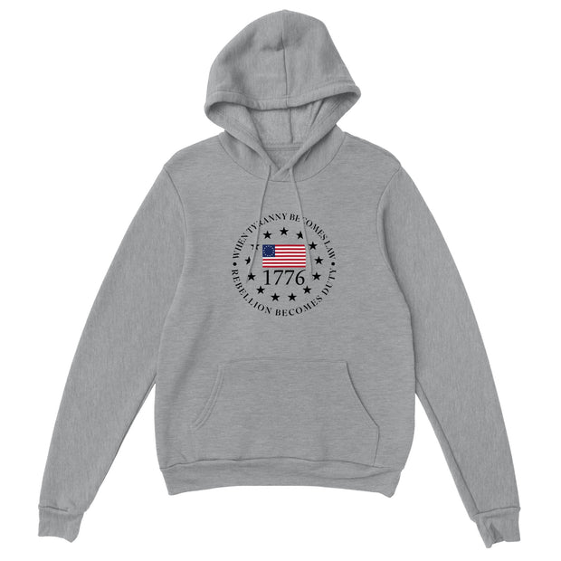 1776 Stars And colored Flag Hoodie