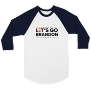 Let's Go Brandon Unisex 3/4 sleeve Raglan T-shirt