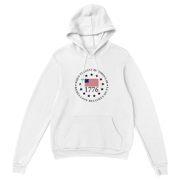 1776 Stars And colored Flag Hoodie